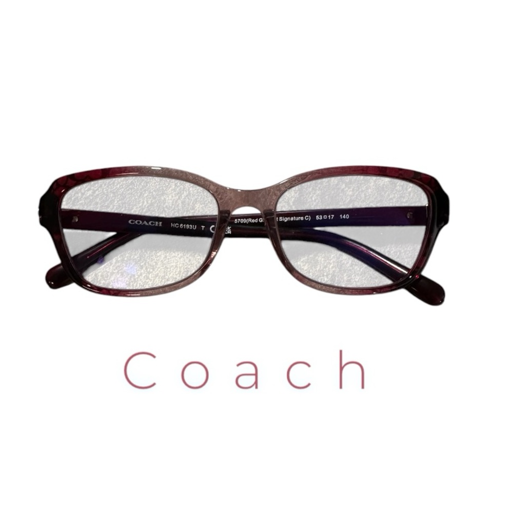 Gorgeous burgundy coach glasses